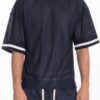 Men’s Mesh-Sleeve Athletic T-Shirt with Tape Detail