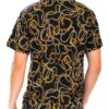 Men’s Beaded-String Button-Down Shirt – Multi Print