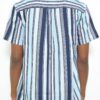 Men’s Short Sleeve Button-Down Shirt – Lightweight, Blue Pink