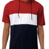Men’s Hooded Short-Sleeve Colorblock T-Shirt