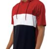 Men’s Hooded Short-Sleeve Colorblock T-Shirt