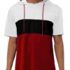 Men’s Hooded Short-Sleeve Colorblock T-Shirt