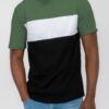 Men’s Three-Color Block Short Sleeve T-Shirt