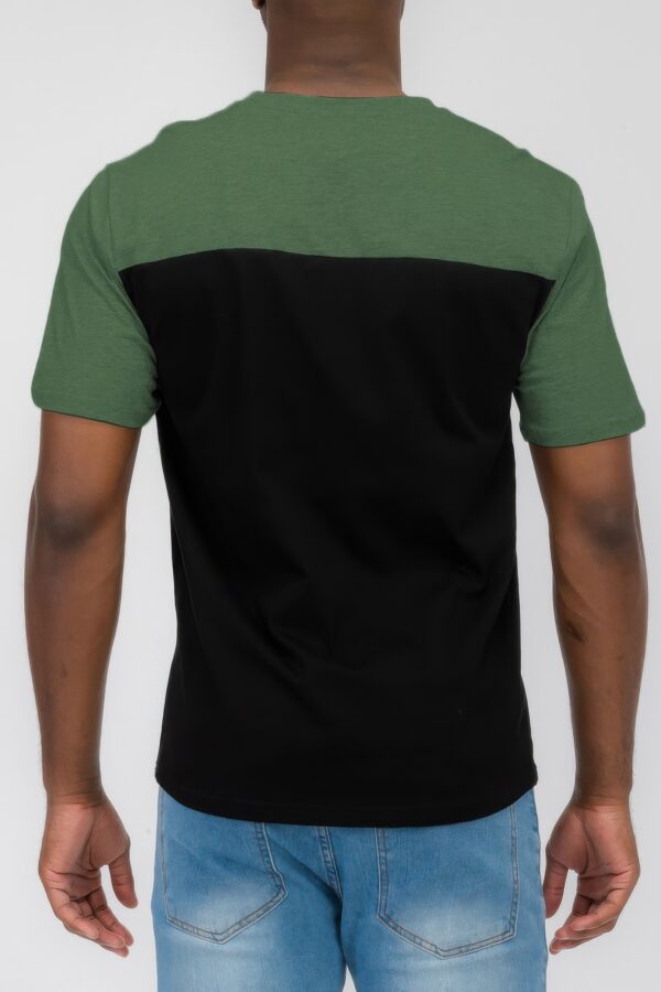 Men’s Three-Color Block Short Sleeve T-Shirt