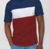Men’s Three-Color Block Short Sleeve T-Shirt