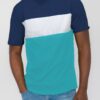 Men’s Three-Color Block Short Sleeve T-Shirt
