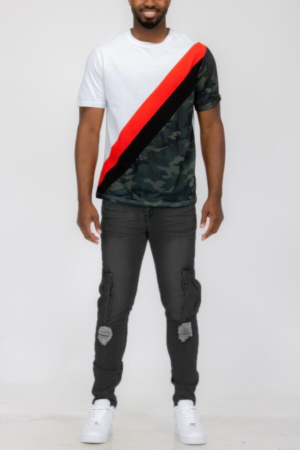Men’s Camo Color Block T-Shirt – Regular Fit