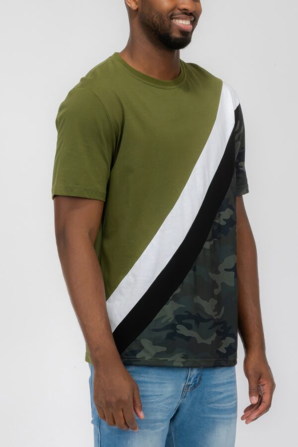Men’s Camo Color Block T-Shirt – Regular Fit