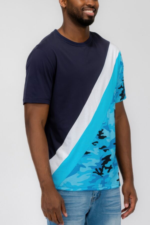 Men’s Camo Color Block T-Shirt – Regular Fit