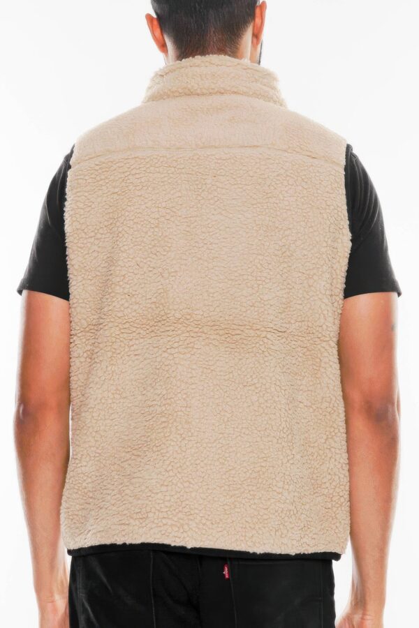 Padded Sherpa Fleece Vest – Soft Sherpa Exterior