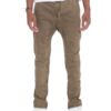 Distressed Denim Pants with Checkered Tape