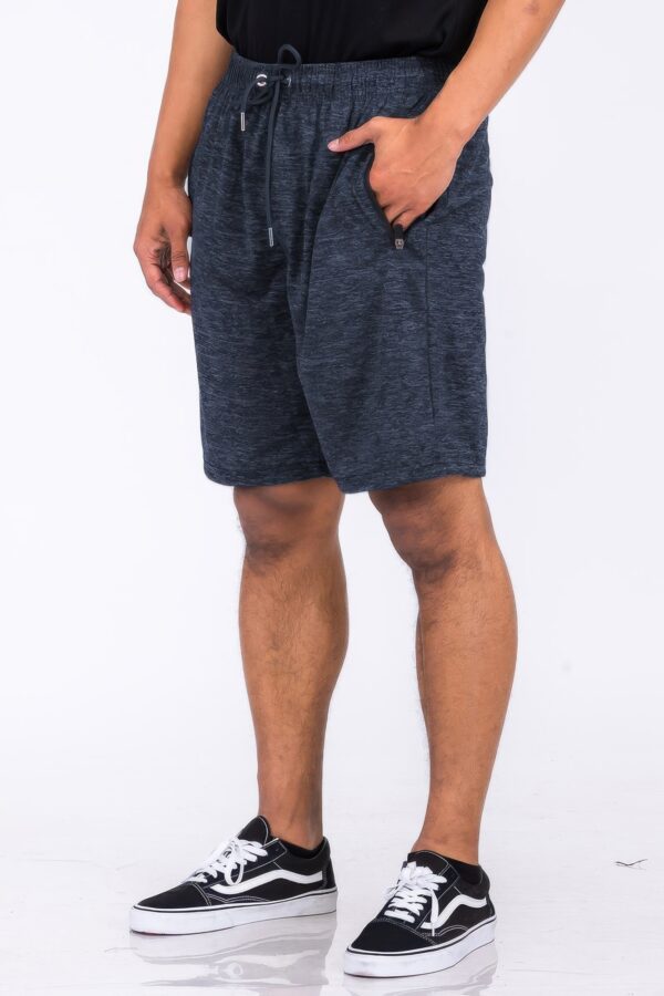 Lightweight Marbled Running Shorts with Zipper Pockets
