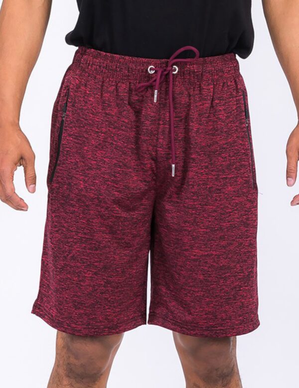 Lightweight Marbled Running Shorts with Zipper Pockets