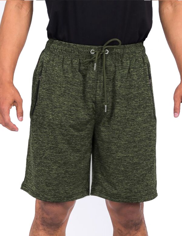 Lightweight Marbled Running Shorts with Zipper Pockets