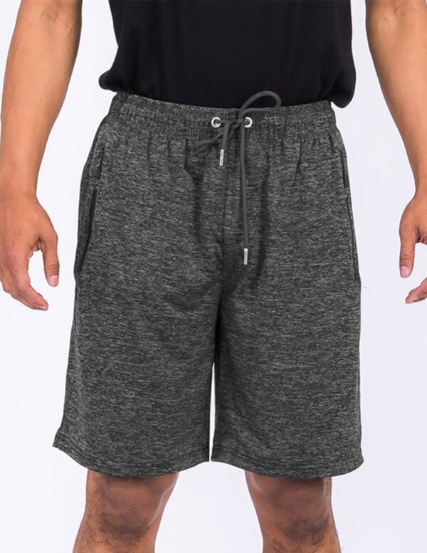 Lightweight Marbled Running Shorts with Zipper Pockets