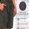 Lightweight Marbled Running Shorts with Zipper Pockets