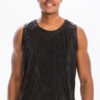 Metallic Flick Muscle Tank – Black/Red, Gold