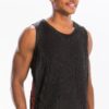Metallic Flick Muscle Tank – Black/Red, Gold