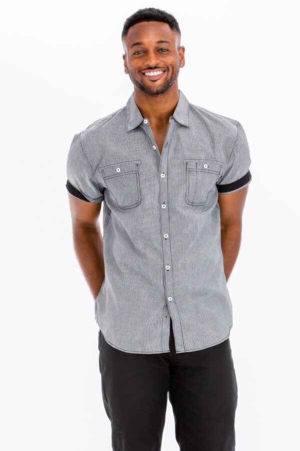 Men’s Lightweight Short Sleeve Button-Down Shirt – Solid