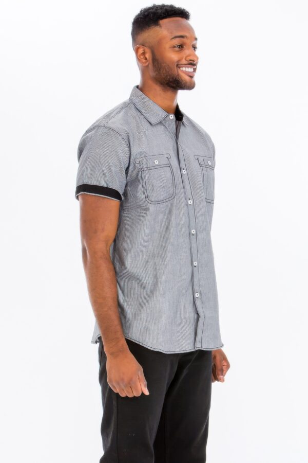 Men’s Lightweight Short Sleeve Button-Down Shirt – Solid