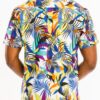 Hawaiian Print Short-Sleeve Button-Down Shirt – Multi