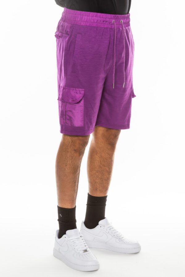 Heathered Slub Cotton-Blend Shorts with Drawstring