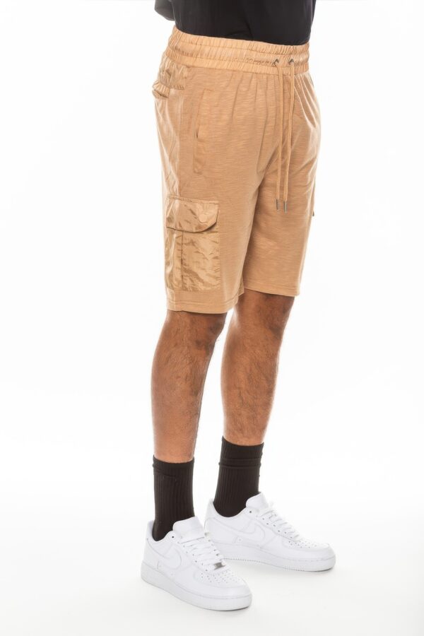 Heathered Slub Cotton-Blend Shorts with Drawstring