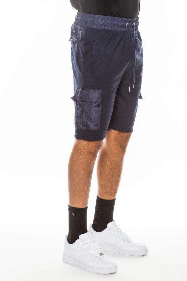 Heathered Slub Cotton-Blend Shorts with Drawstring