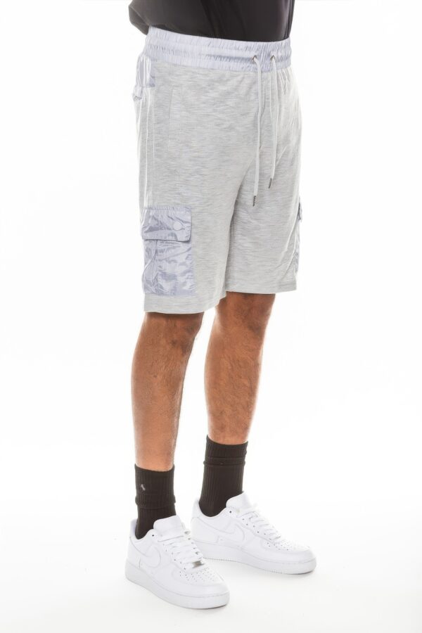 Heathered Slub Cotton-Blend Shorts with Drawstring