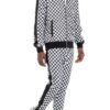 Rich Checkered Track Pants with Ankle Zippers