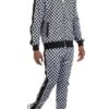 Rich Checkered Track Pants with Ankle Zippers