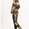 Printed Hoodie & Sweatpants Set with Ankle Zippers