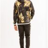 Printed Hoodie & Sweatpants Set with Ankle Zippers