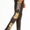 Printed Hoodie & Sweatpants Set with Ankle Zippers