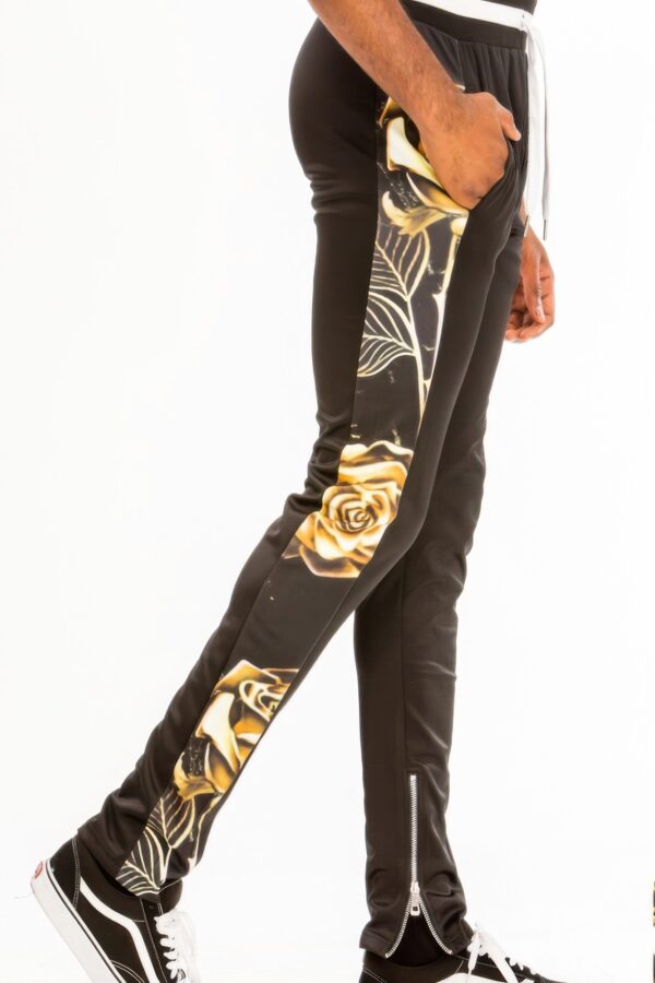 Printed Hoodie & Sweatpants Set with Ankle Zippers