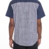 Men’s Short-Sleeve Two-Tone Button-Down Shirt