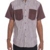 Men’s Short-Sleeve Two-Tone Button-Down Shirt
