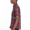Men’s Short-Sleeve Checker Shirt with Buttoned Chest Pockets