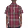 Men’s Short-Sleeve Checker Shirt with Buttoned Chest Pockets