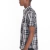 Men’s Short-Sleeve Checker Shirt with Buttoned Chest Pockets