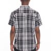 Men’s Short-Sleeve Checker Shirt with Buttoned Chest Pockets