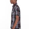 Men’s Short-Sleeve Checker Shirt with Buttoned Chest Pockets