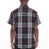 Men’s Short-Sleeve Checker Shirt with Buttoned Chest Pockets