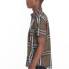 Men’s Short-Sleeve Checker Shirt with Buttoned Chest Pockets