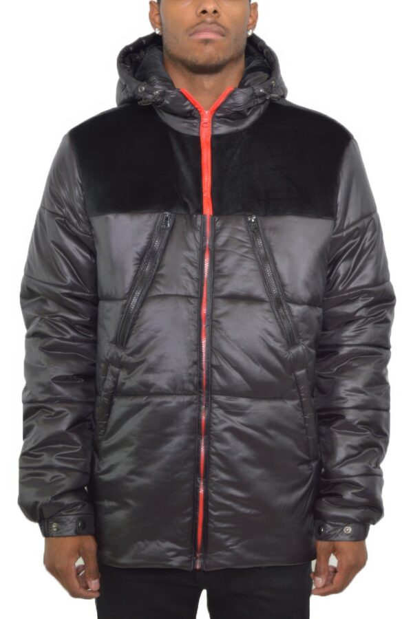 Men’s Padded Buffle Puffer Jacket – Utility Pockets