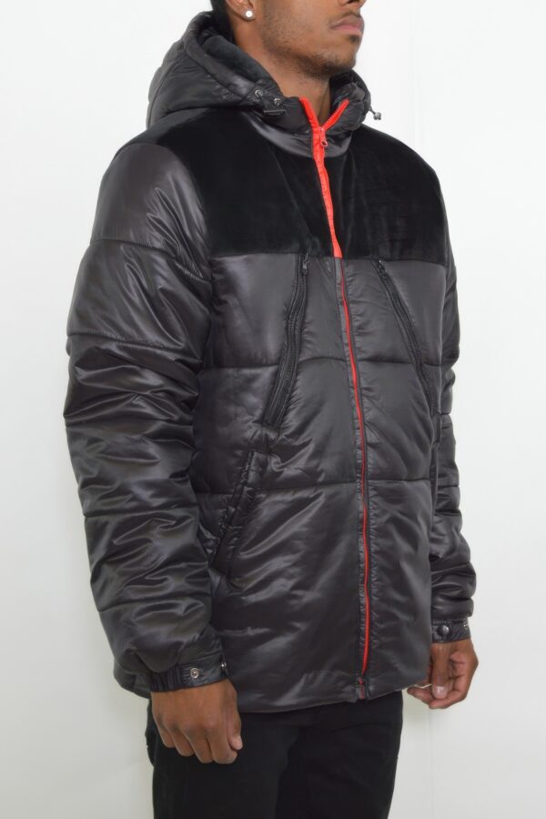 Men’s Padded Buffle Puffer Jacket – Utility Pockets