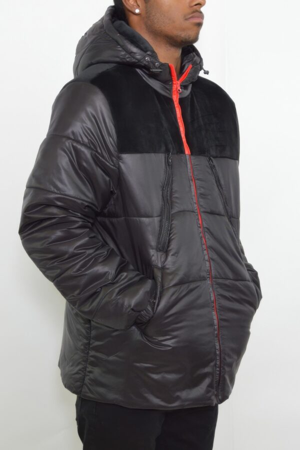 Men’s Padded Buffle Puffer Jacket – Utility Pockets