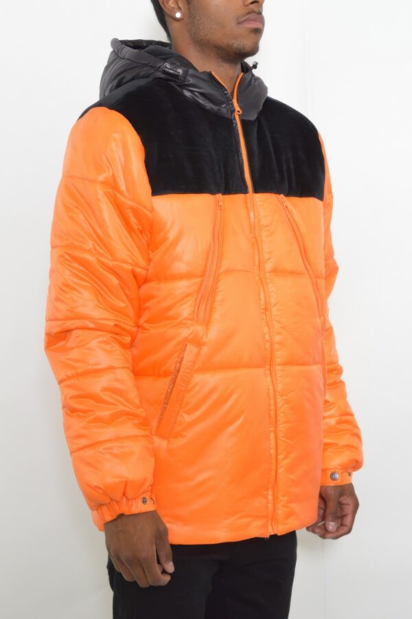 Men’s Padded Buffle Puffer Jacket – Utility Pockets