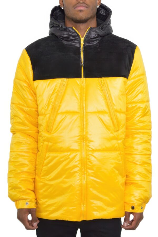 Men’s Padded Buffle Puffer Jacket – Utility Pockets