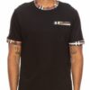 Checkered Short Sleeve Tee with Contrast Trim